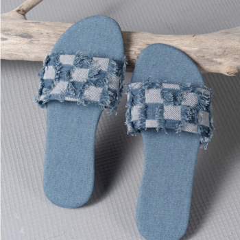 Denim Flat Slippers