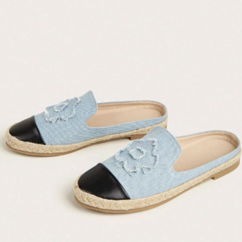 Fashionable casual denim slipper